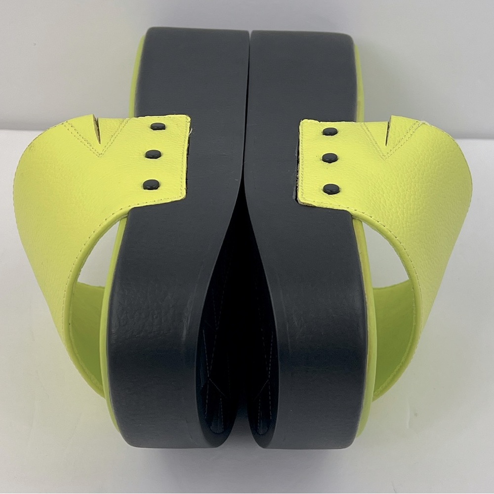 Dr. SCHOLL’S ORIGINAL COLLECTION, PISCES MAX SLIDES, LIME GREEN UPPER LEATHR, 9M - Picture 17 of 17